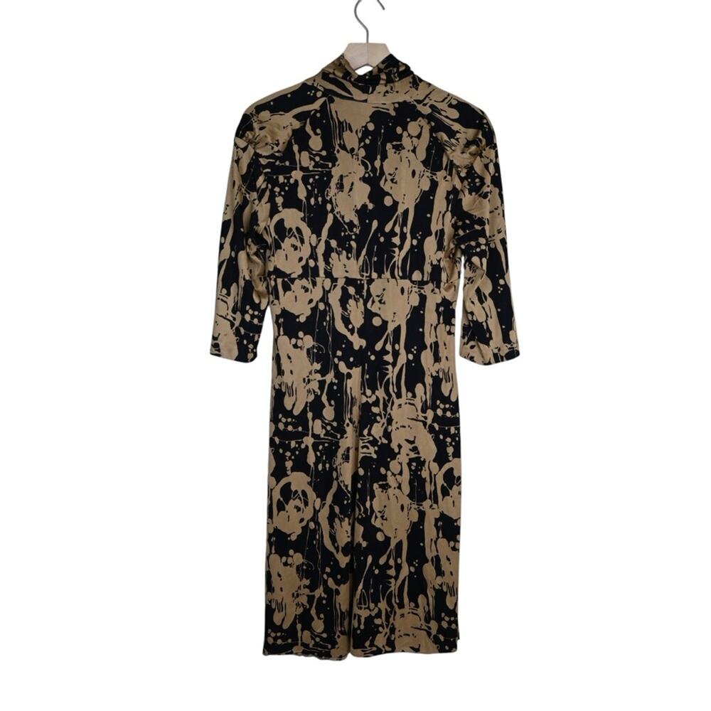 Trina Turk Womens 10 Silk Ruched Front Elegant Dress - Picture 2 of 7